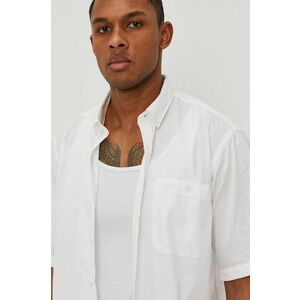 Bavlnená košeľa Lee Cooper pánska, biela farba, regular, s golierom button-down vyobraziť