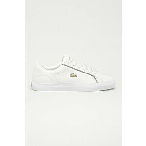 Topánky Lacoste biela farba, na plochom podpätku vyobraziť