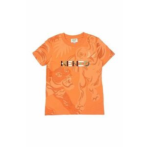 Detské tričko Kenzo Kids oranžová farba, vzorované vyobraziť
