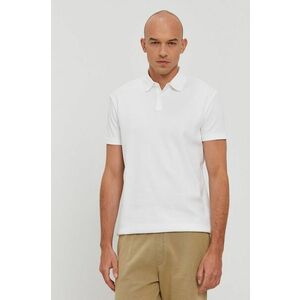 Polo tričko Marc O'Polo pánske, biela farba, jednofarebné vyobraziť