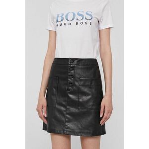 Sukňa Boss čierna farba, mini, rovná vyobraziť