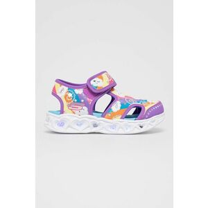 Detské sandále Skechers fialová farba vyobraziť