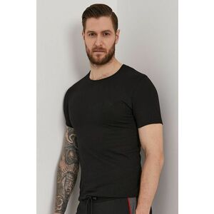 Tričko Boss pánske, čierna farba, jednofarebné vyobraziť