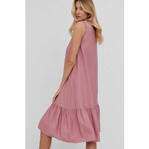 Šaty Answear Lab ružová farba, midi, oversize vyobraziť