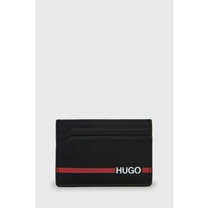 Kožená peňaženka Hugo pánska, čierna farba vyobraziť