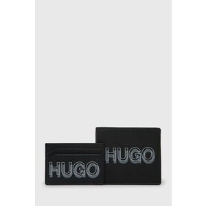 Peňaženka a puzdro na karty Hugo pánska, čierna farba vyobraziť