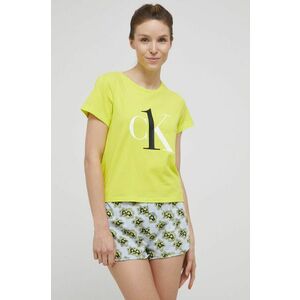 Pyžamo Calvin Klein Underwear dámske, žltá farba vyobraziť