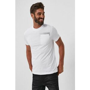 Tričko Calvin Klein pánske, biela farba, s potlačou vyobraziť