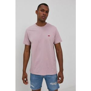 Tričko Levi's pánske, fialová farba, jednofarebné vyobraziť