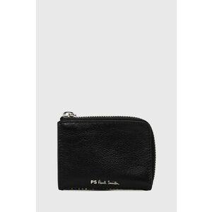Kožená peňaženka PS Paul Smith pánska, čierna farba vyobraziť