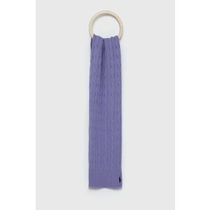 Šál Polo Ralph Lauren dámsky, fialová farba, jednofarebný vyobraziť