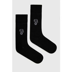 Ponožky Karl Lagerfeld pánske, čierna farba vyobraziť