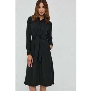 Šaty Lauren Ralph Lauren čierna farba, mini, áčkový strih vyobraziť