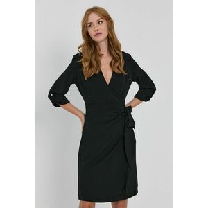 Šaty Lauren Ralph Lauren čierna farba, mini, rovné vyobraziť