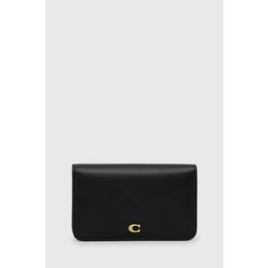 Kožená peňaženka Coach dámska, čierna farba vyobraziť