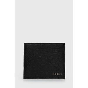 Peňaženka a puzdro na karty Hugo pánska, čierna farba vyobraziť