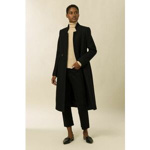 Kabát Ivy & Oak dámsky, čierna farba, prechodný vyobraziť
