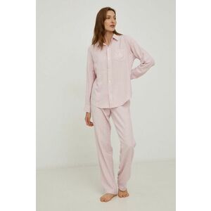 Pyžamo Lauren Ralph Lauren dámske, ružová farba vyobraziť