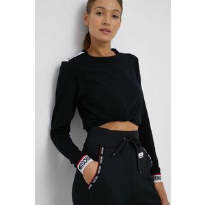 Tričko s dlhým rukávom Moschino Underwear dámske, čierna farba vyobraziť