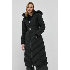 Páperová bunda Guess dámska, čierna farba, zimná vyobraziť