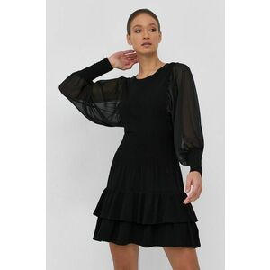 Šaty Morgan čierna farba, mini, áčkový strih vyobraziť