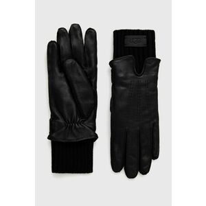 Kožené rukavice UGG dámske, čierna farba vyobraziť