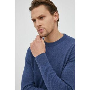 Vlnený sveter Marc O'Polo pánsky, tmavomodrá farba vyobraziť