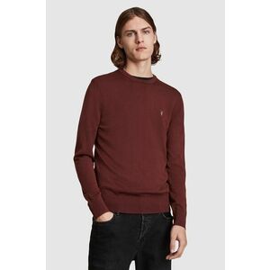 Vlnený sveter AllSaints pánsky, bordová farba, ľahký vyobraziť