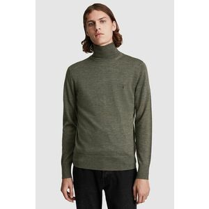 Vlnený sveter AllSaints pánsky, béžová farba vyobraziť