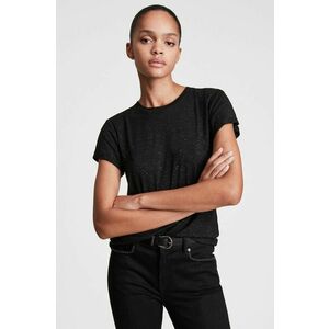 Bavlnené tričko AllSaints čierna farba vyobraziť
