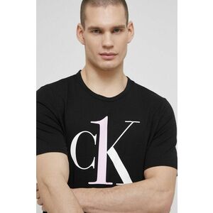 Pyžamové tričko Calvin Klein Underwear čierna farba, s potlačou vyobraziť