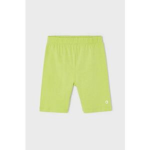 Detské krátke nohavice Mayoral zelená farba, jednofarebné vyobraziť