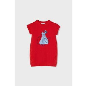 Dievčenské šaty Mayoral červená farba, mini, rovná vyobraziť