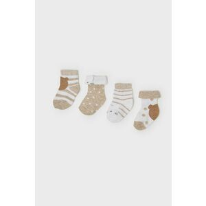Detské ponožky Mayoral Newborn béžová farba vyobraziť