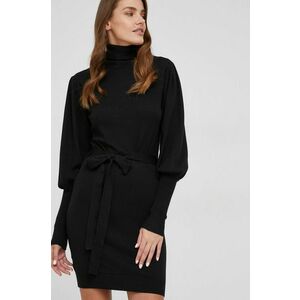 Šaty Answear Lab čierna farba, mini, rovná vyobraziť