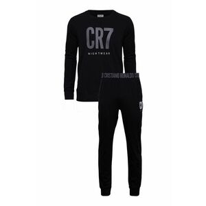 Pyžamo CR7 Cristiano Ronaldo pánske, čierna farba, s potlačou vyobraziť