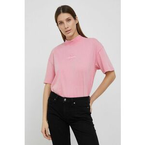 Tričko Calvin Klein Jeans dámske, fialová farba, vyobraziť
