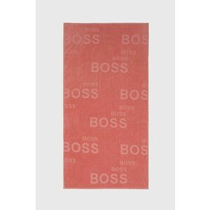 Bavlnený uterák Boss ružová farba vyobraziť