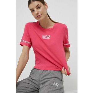 Tričko EA7 Emporio Armani dámske, fialová farba, vyobraziť