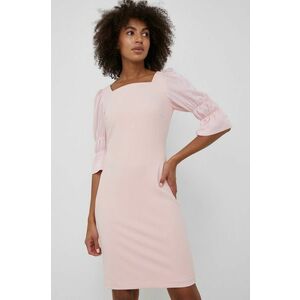 Šaty Dkny ružová farba, mini, priliehavá vyobraziť