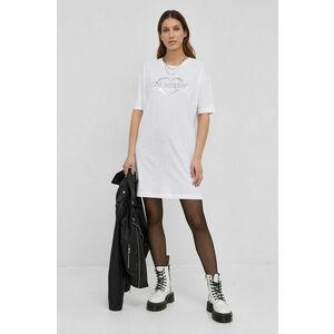 Šaty Love Moschino biela farba, mini, oversize vyobraziť