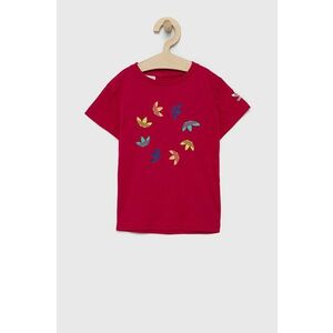Detské tričko adidas Originals HE6837 ružová farba, s potlačou vyobraziť