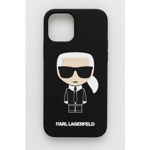 Puzdro na mobil Karl Lagerfeld iPhone 12 Pro čierna farba vyobraziť