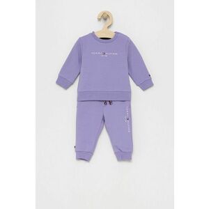 Tepláková súprava pre bábätká Tommy Hilfiger fialová farba vyobraziť