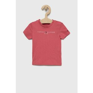 Tričko pre bábätko Tommy Hilfiger ružová farba vyobraziť