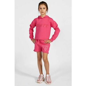 Detské krátke nohavice Guess ružová farba, s potlačou, vyobraziť