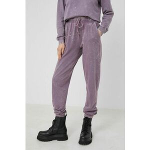 Bavlnené nohavice Answear Lab dámske, fialová farba, vyobraziť