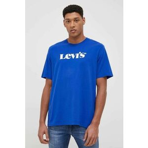 Bavlnené tričko Levi's jednofarebné vyobraziť