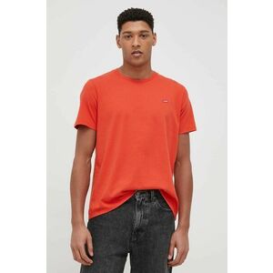 Bavlnené tričko Levi's oranžová farba, jednofarebné vyobraziť