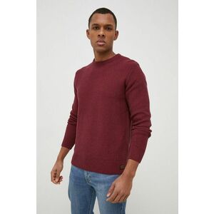 Bavlnený sveter Superdry pánsky, bordová farba, vyobraziť